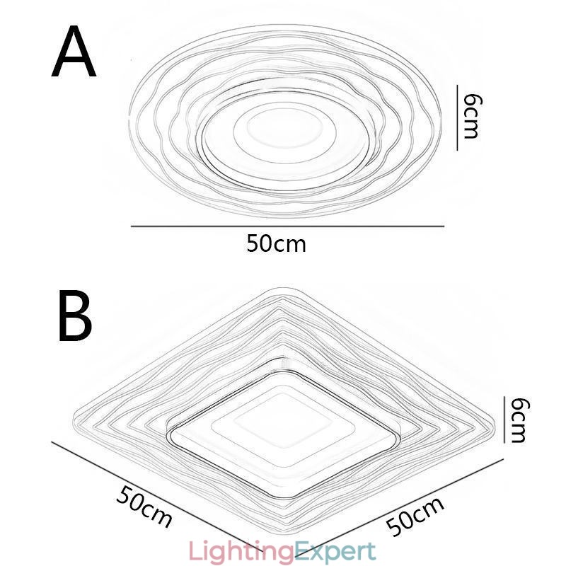 Flush Mount Ceiling Light Minimalist Acrylic Ultrathin Ceiling Lamp