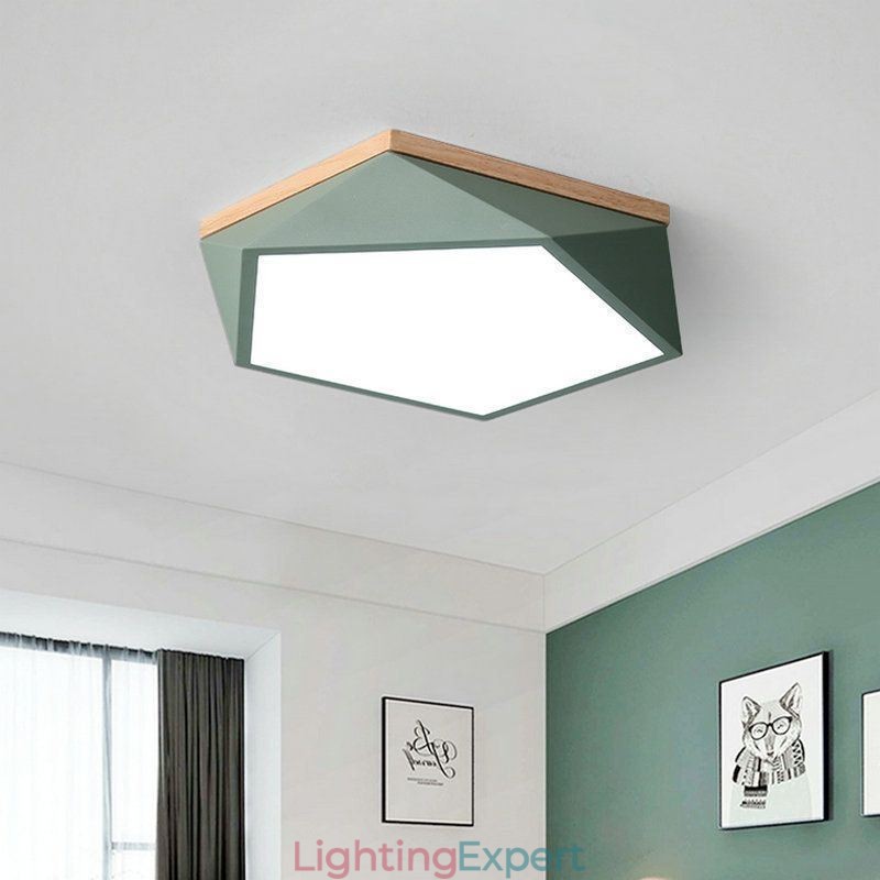 Modern Ceiling Light Diamond Shape Design Dimmable Flush Mount Ceiling Lights Fixture