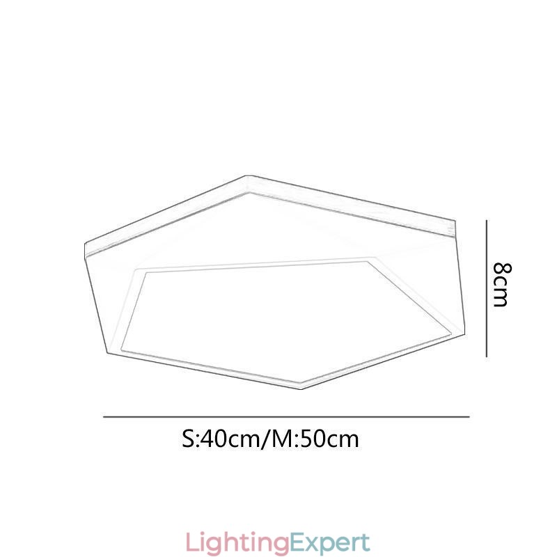 Modern Ceiling Light Diamond Shape Design Dimmable Flush Mount Ceiling Lights Fixture