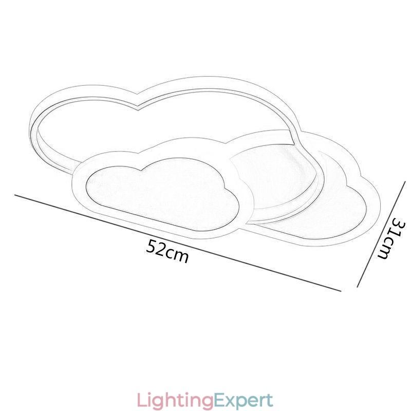 Modern Creative Acrylic Lights Cloud Shape Flush Mount Ceiling Light