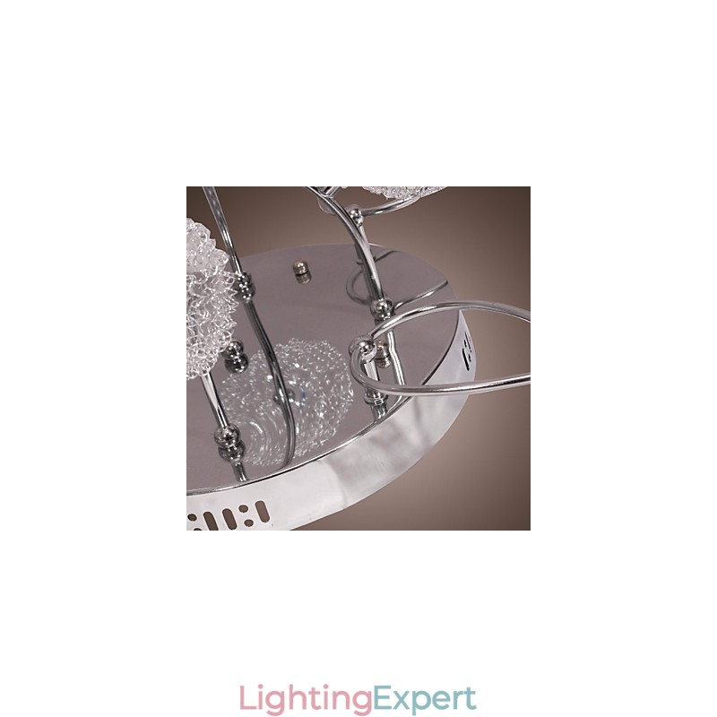 G4 12 light Iron Flush Mount Light with Aluminum Shades