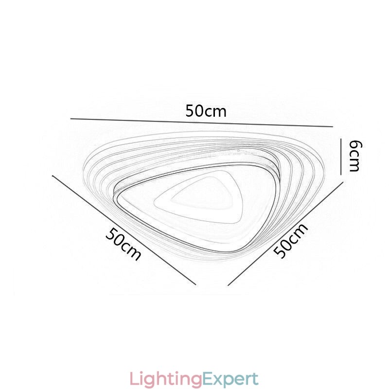 Ceiling Light Flush Mount Triangle Ceiling Lamp