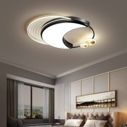 Dimmable Ceiling Light Modern Flush Mount Lighting Fixtures with Moon Shape 36W