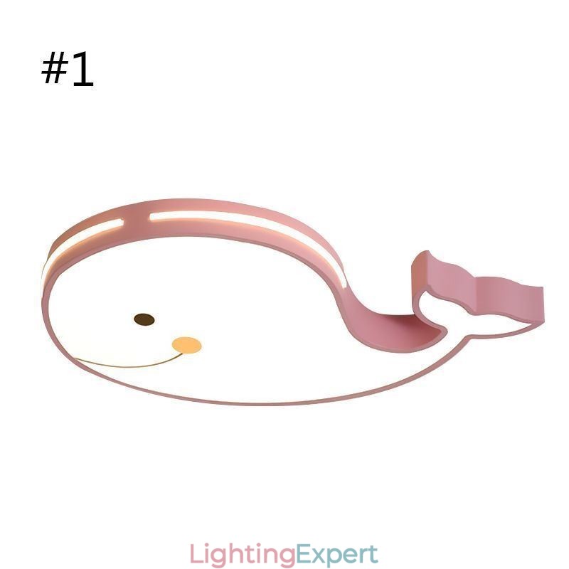Dolphin Patterned Dimmable Ceiling Light Creative Ceiling Fixture Children