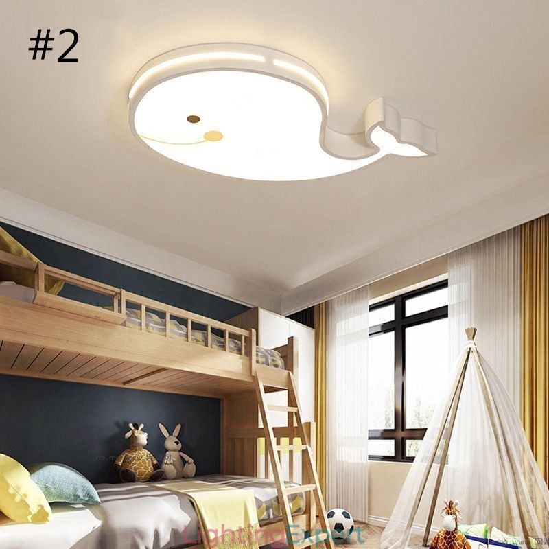 Dolphin Patterned Dimmable Ceiling Light Creative Ceiling Fixture Children