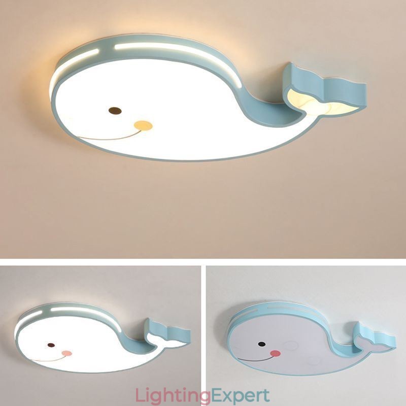 Dolphin Patterned Dimmable Ceiling Light Creative Ceiling Fixture Children