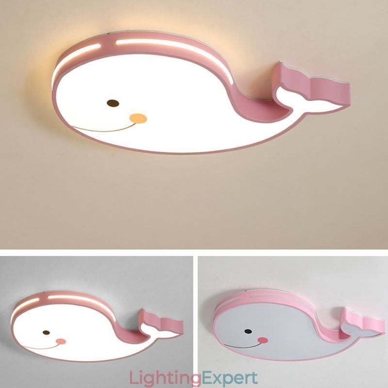 Dolphin Patterned Dimmable Ceiling Light Creative Ceiling Fixture Children