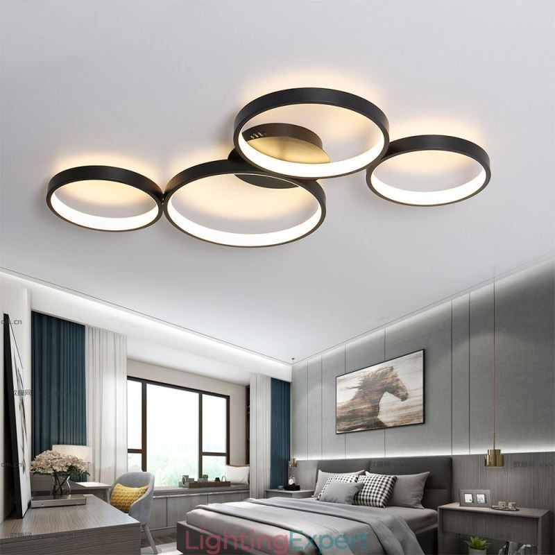 Ceiling Lamp 7200LM 4 Rings Lighting Fixture