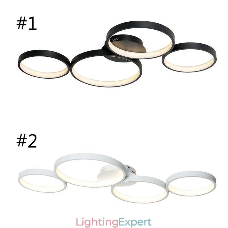 Ceiling Lamp 7200LM 4 Rings Lighting Fixture