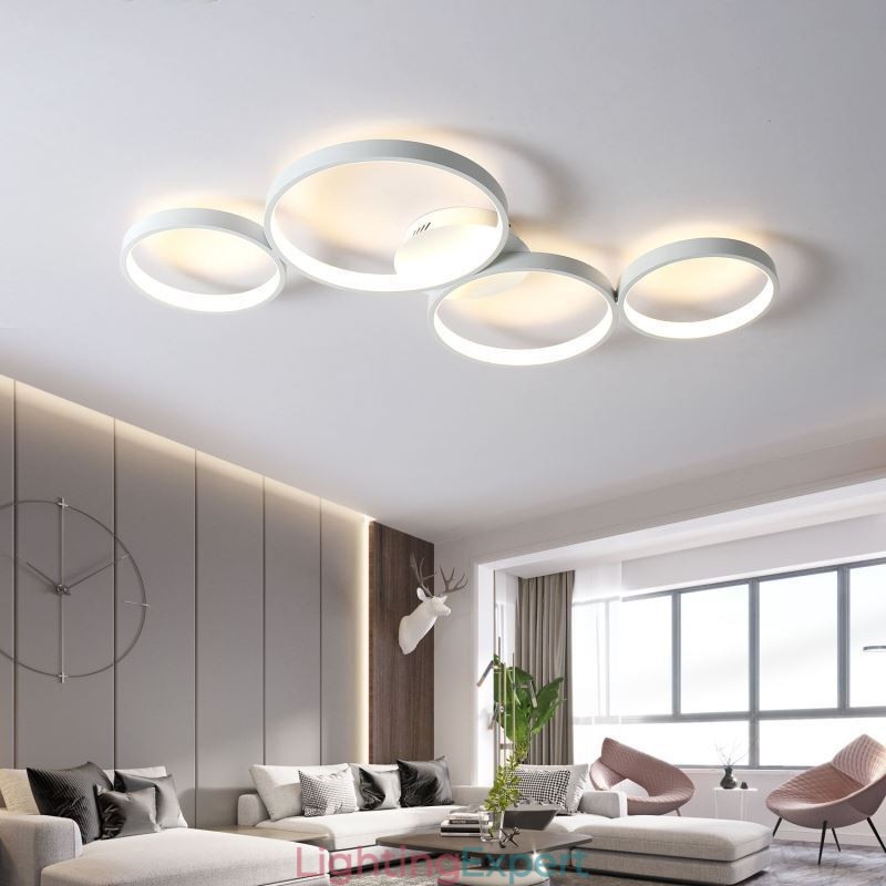 Ceiling Lamp 7200LM 4 Rings Lighting Fixture