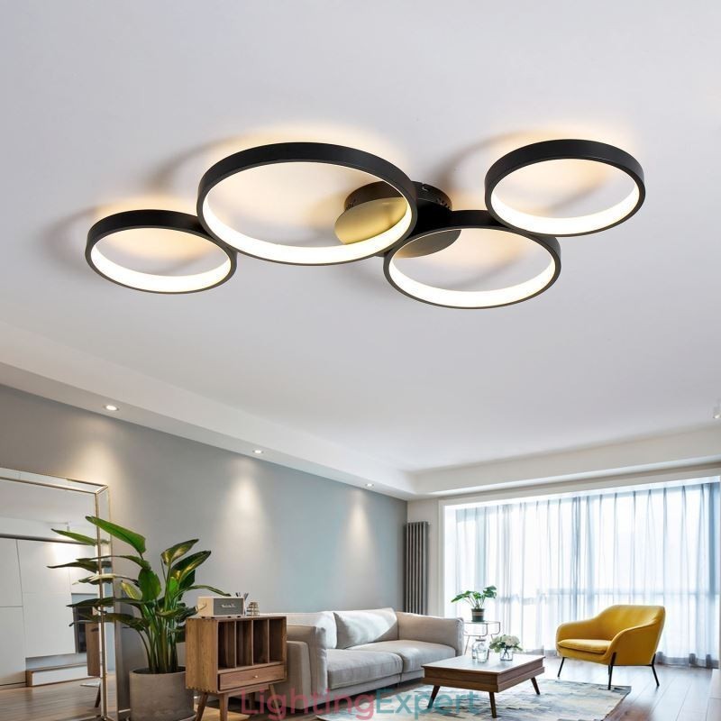 Ceiling Lamp 7200LM 4 Rings Lighting Fixture