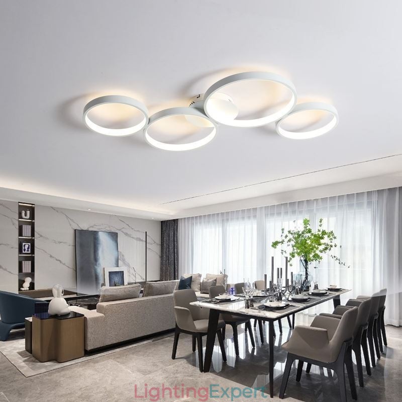 Ceiling Lamp 7200LM 4 Rings Lighting Fixture