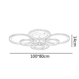 Dimmable Ceiling Light Modern Ring Circle Flush Mount Ceiling Lamp