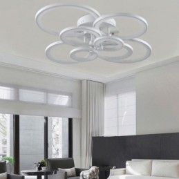 Dimmable Ceiling Light Modern Ring Circle Flush Mount Ceiling Lamp