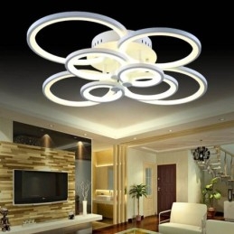 Dimmable Ceiling Light Modern Ring Circle Flush Mount Ceiling Lamp