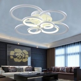 Dimmable Ceiling Light Modern Ring Circle Flush Mount Ceiling Lamp