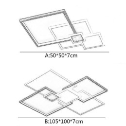 Flush Mount Square Ceiling Light Fixture