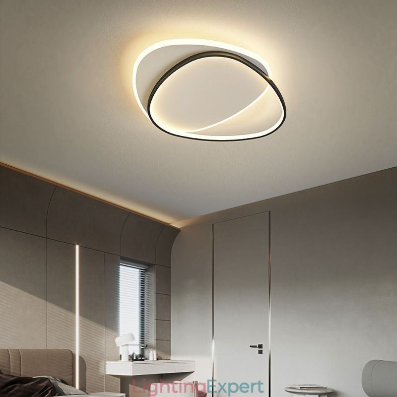 Flush Mount Double Triangle Ceiling Light