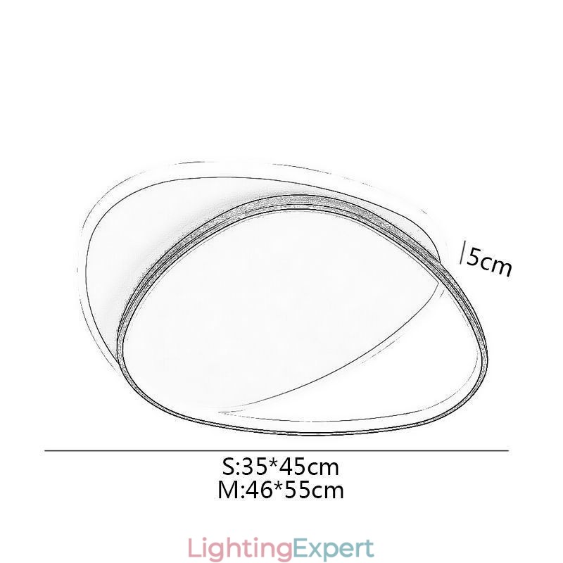 Flush Mount Double Triangle Ceiling Light