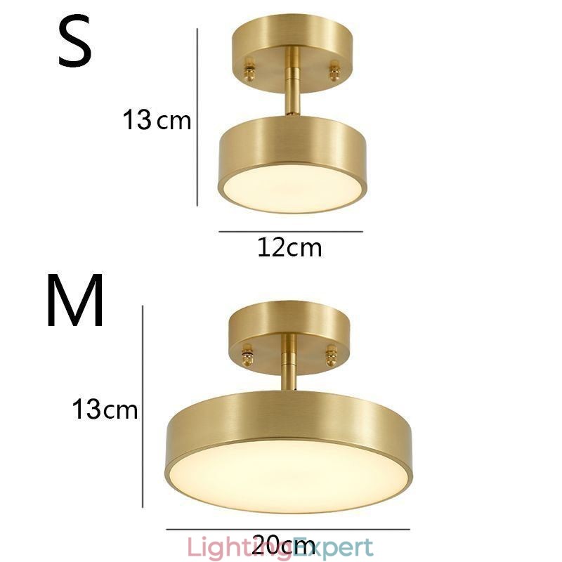 Gold Copper Mini Round Ceiling Light