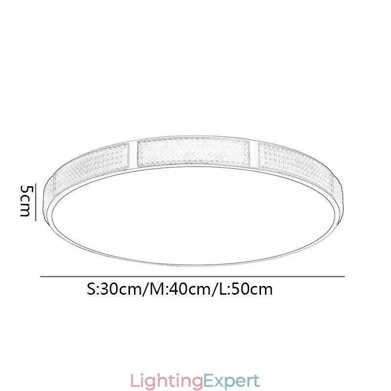 Flush Mount Ceiling Light Round Light Fixtures Tricolor Dimming