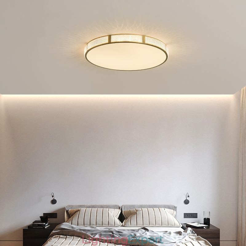 Flush Mount Ceiling Light Round Light Fixtures Tricolor Dimming