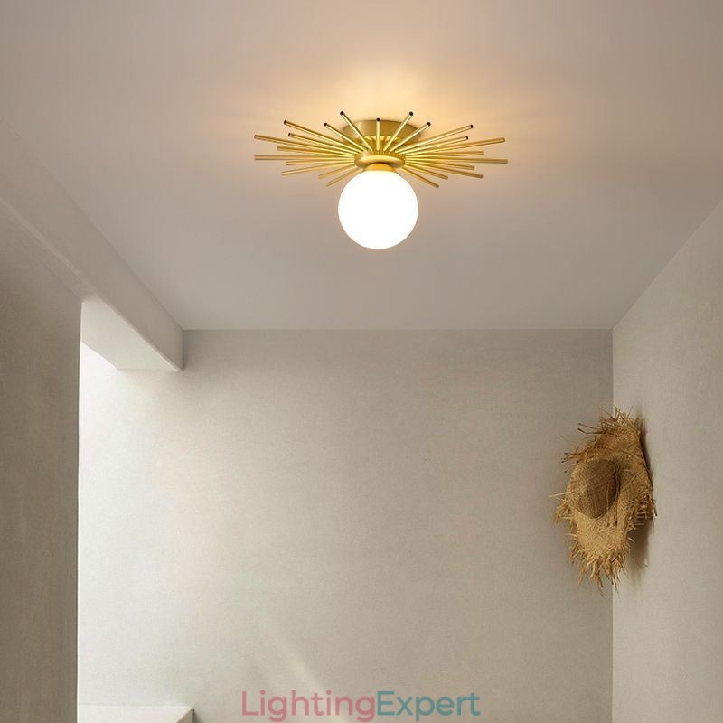 Modern 1 Light Flush Mount Ceiling Light Fixture Globe Ceiling Lamp