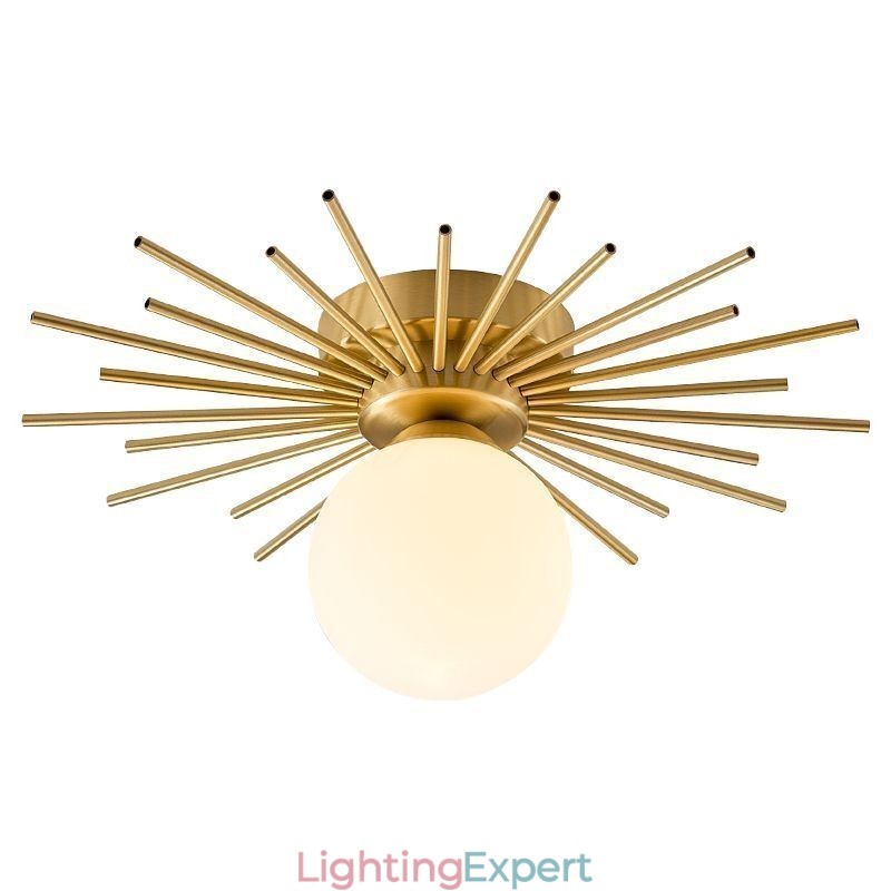 Modern 1 Light Flush Mount Ceiling Light Fixture Globe Ceiling Lamp