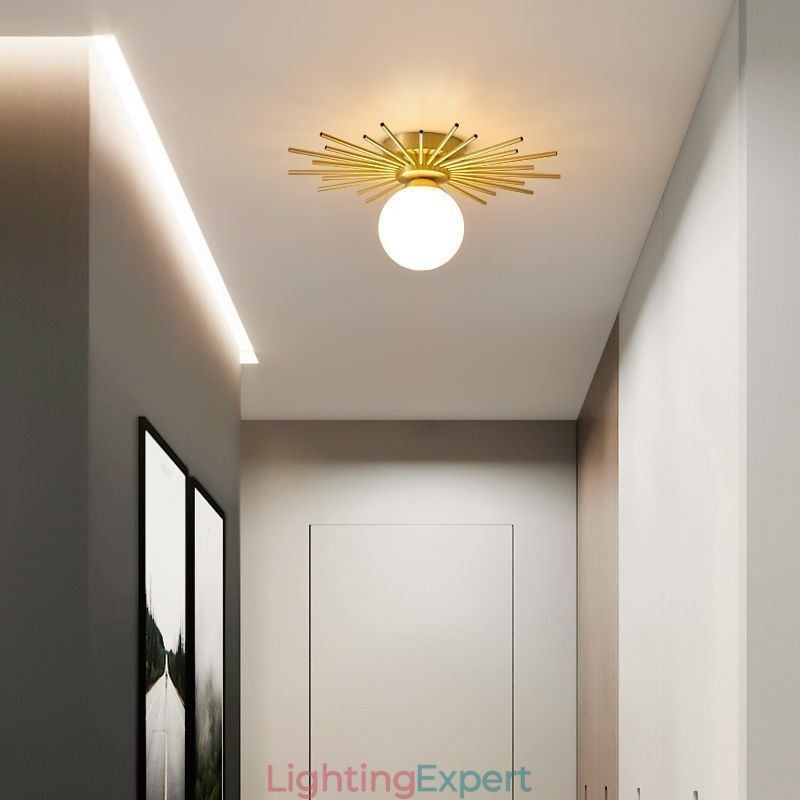 Modern 1 Light Flush Mount Ceiling Light Fixture Globe Ceiling Lamp