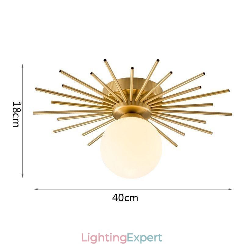 Modern 1 Light Flush Mount Ceiling Light Fixture Globe Ceiling Lamp