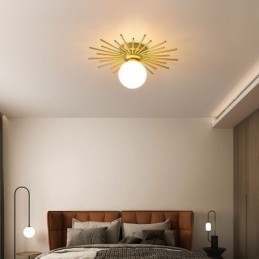 Modern 1 Light Flush Mount Ceiling Light Fixture Globe Ceiling Lamp