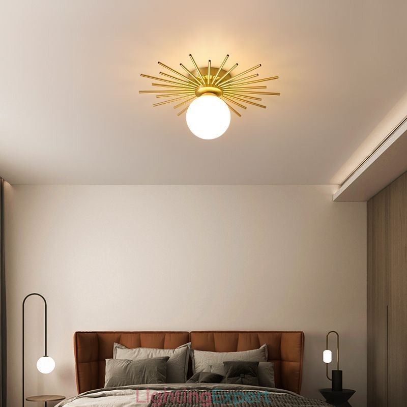 Modern 1 Light Flush Mount Ceiling Light Fixture Globe Ceiling Lamp