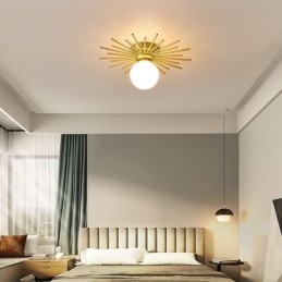 Modern 1 Light Flush Mount Ceiling Light Fixture Globe Ceiling Lamp
