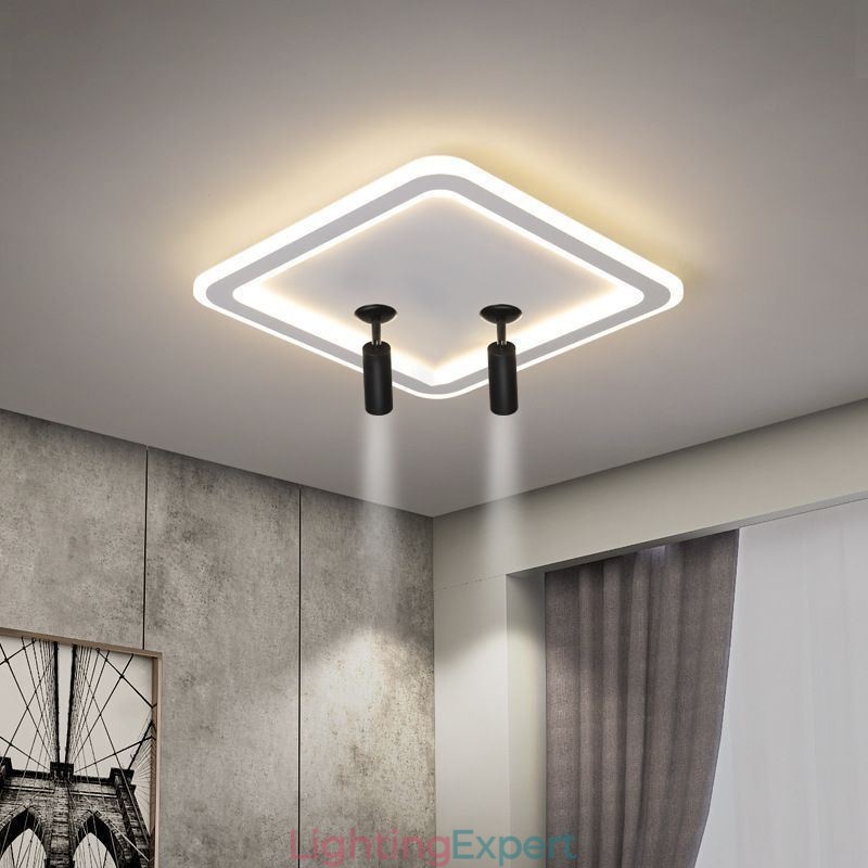Square Flush Mount Ceiling Light Acrylic Spotlight