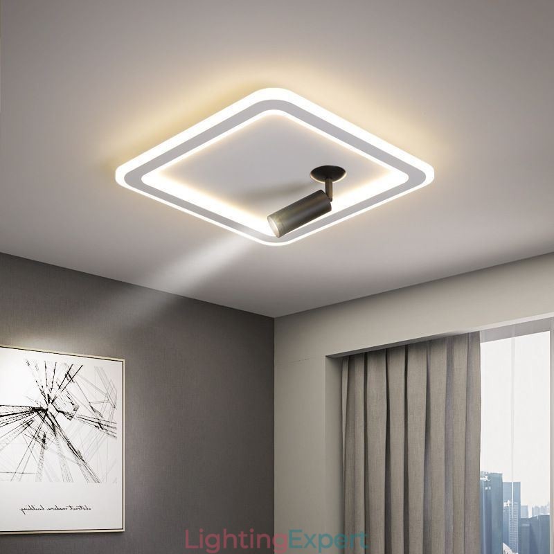 Square Flush Mount Ceiling Light Acrylic Spotlight