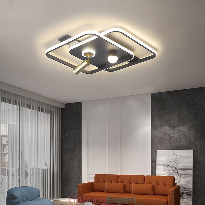 Square Flush Mount Acrylic Ceiling Light Spotlight