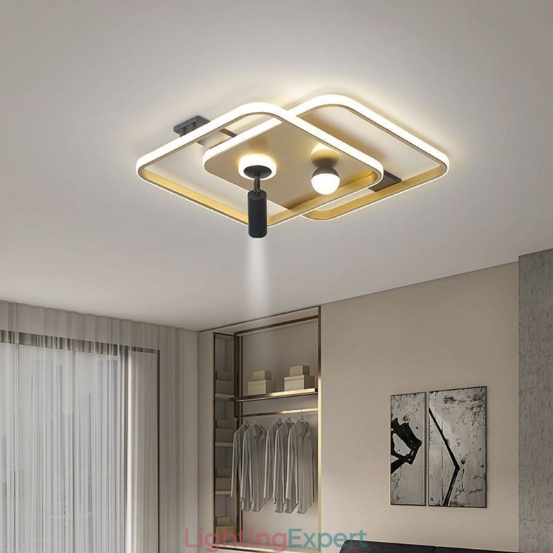 Square Flush Mount Acrylic Ceiling Light Spotlight