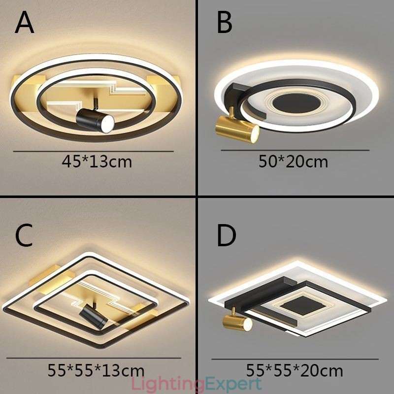 Geometric Flush Mount Acrylic Ceiling Light Spotlight