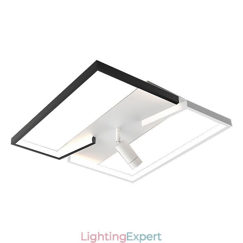 Ceiling Lamp Black & White Acrylic Lighting Spotlight