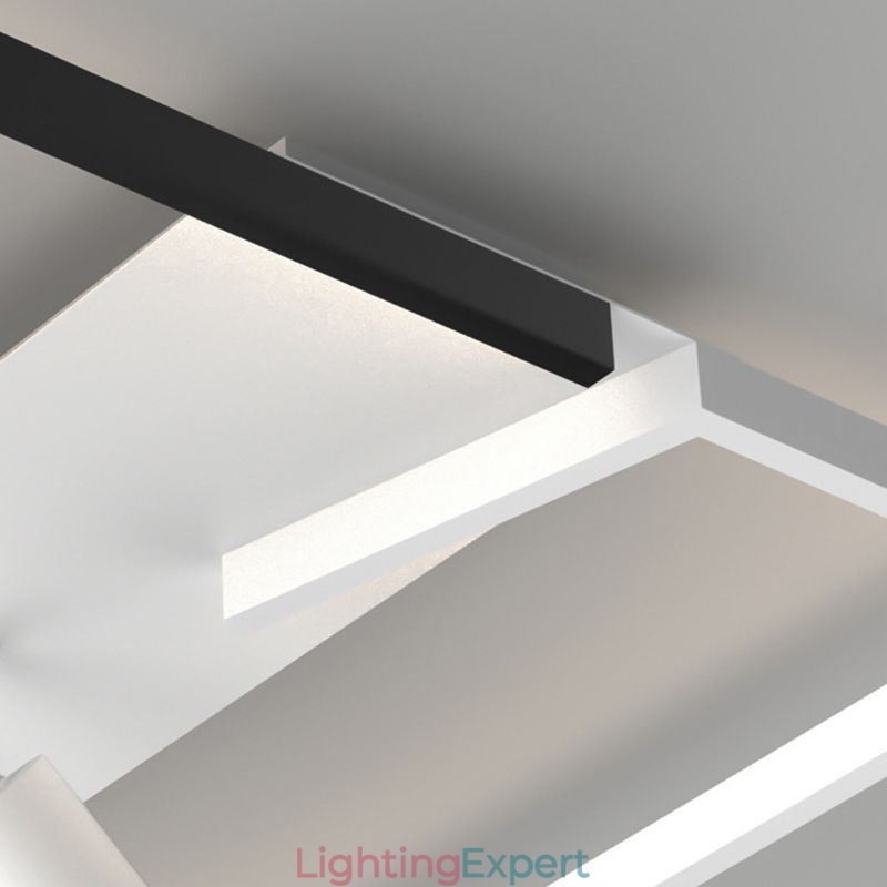 Ceiling Lamp Black & White Acrylic Lighting Spotlight