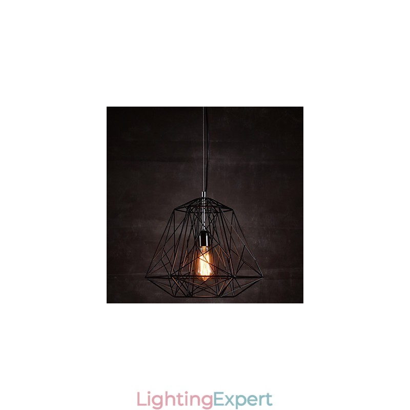 Pendant in Black Plait Lampshade