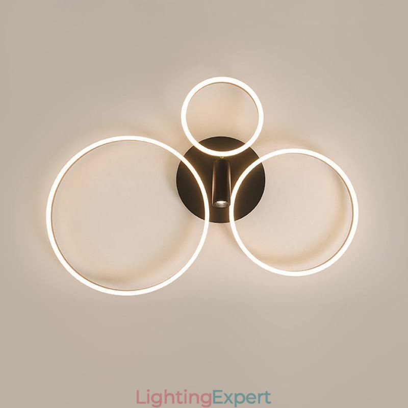 Ceiling Lamp Brushed Gold Halo Ring Lighting Spotlight