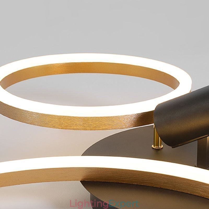 Ceiling Lamp Brushed Gold Halo Ring Lighting Spotlight