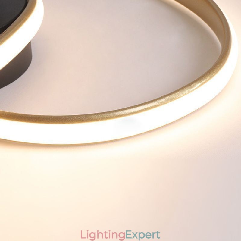 Flush Mount Brushed Gold Heart Shape Lighting Spotlight