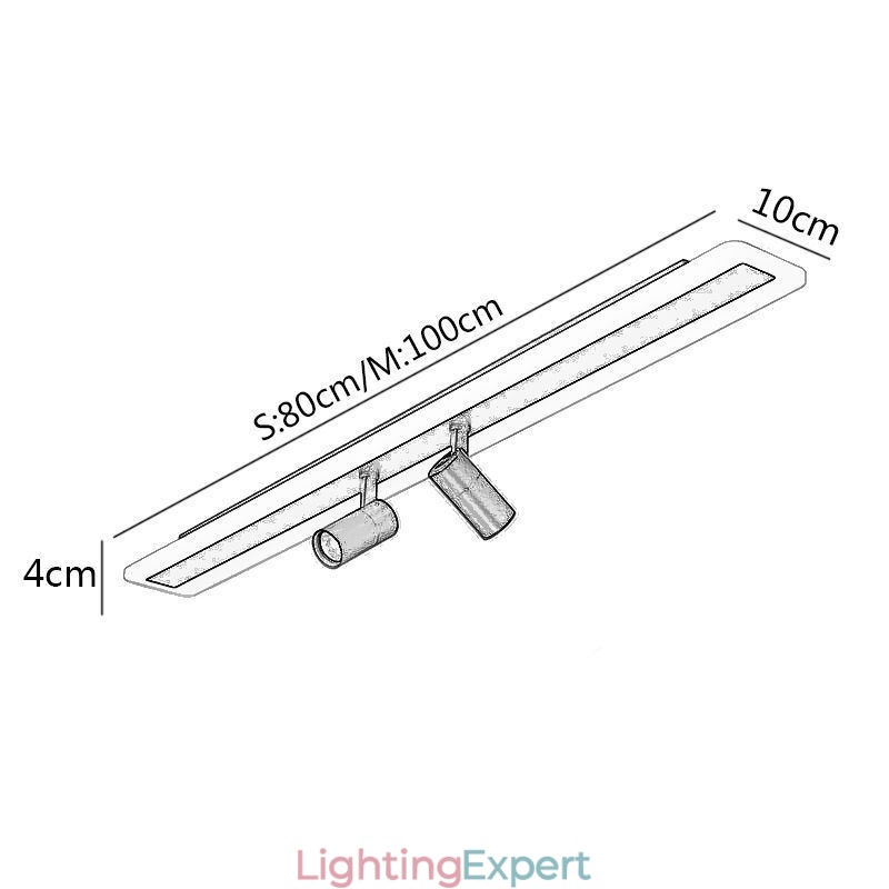 Linear Flush Mount Acrylic Ceiling Lamp Spotlight