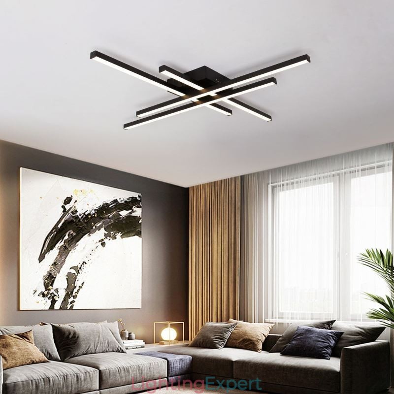 Linear Flush Mount Ceiling Light Simple Acrylic Lighting