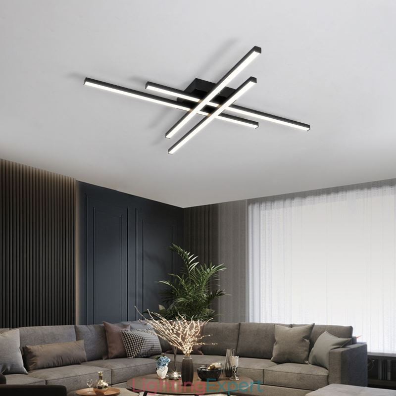 Linear Flush Mount Ceiling Light Simple Acrylic Lighting