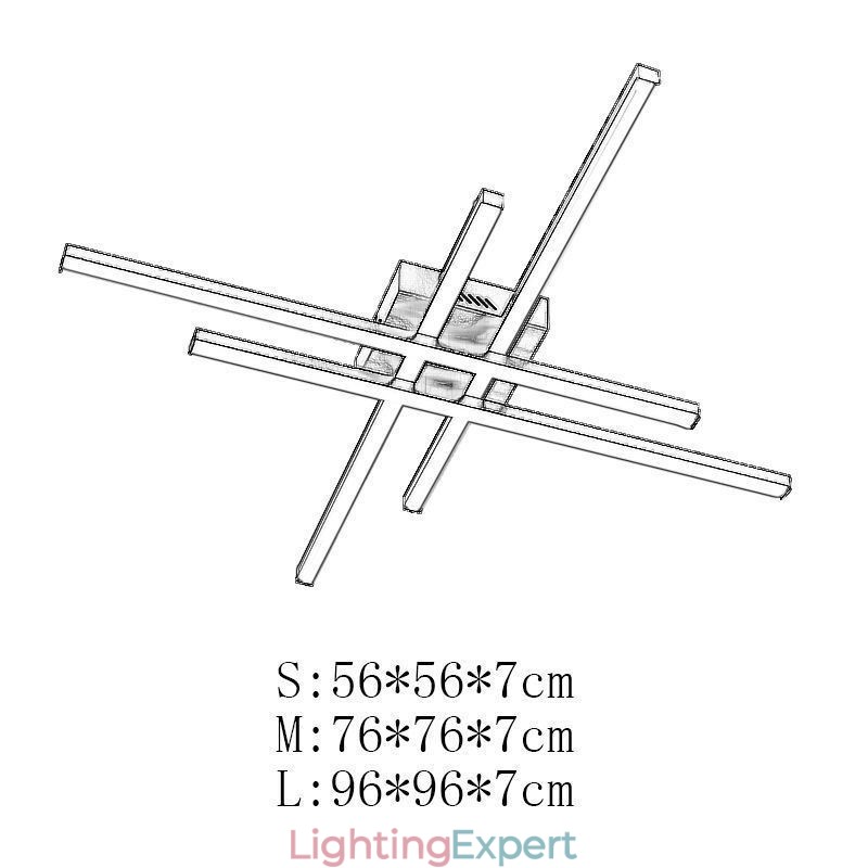 Linear Flush Mount Ceiling Light Simple Acrylic Lighting