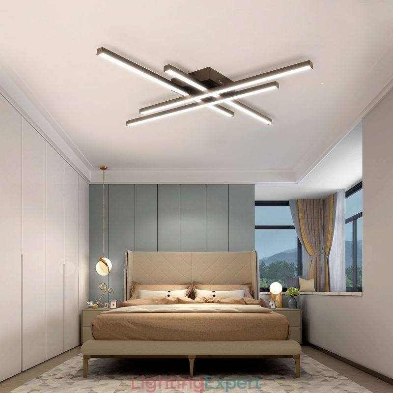 Linear Flush Mount Ceiling Light Simple Acrylic Lighting
