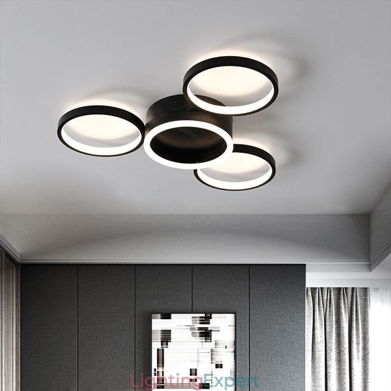 4 Ring Flush Mount Ceiling Light